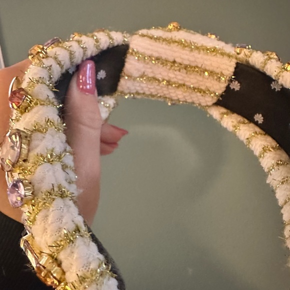 Lele Sadoughi smiley mixed crystal headband - Picture 3 of 3